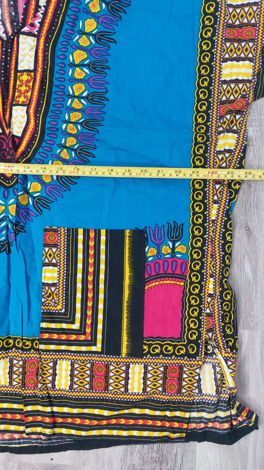 Men Women African Dashiki Top Shirt Hippie Blouse 100% Cotton 2 Pocket Free size