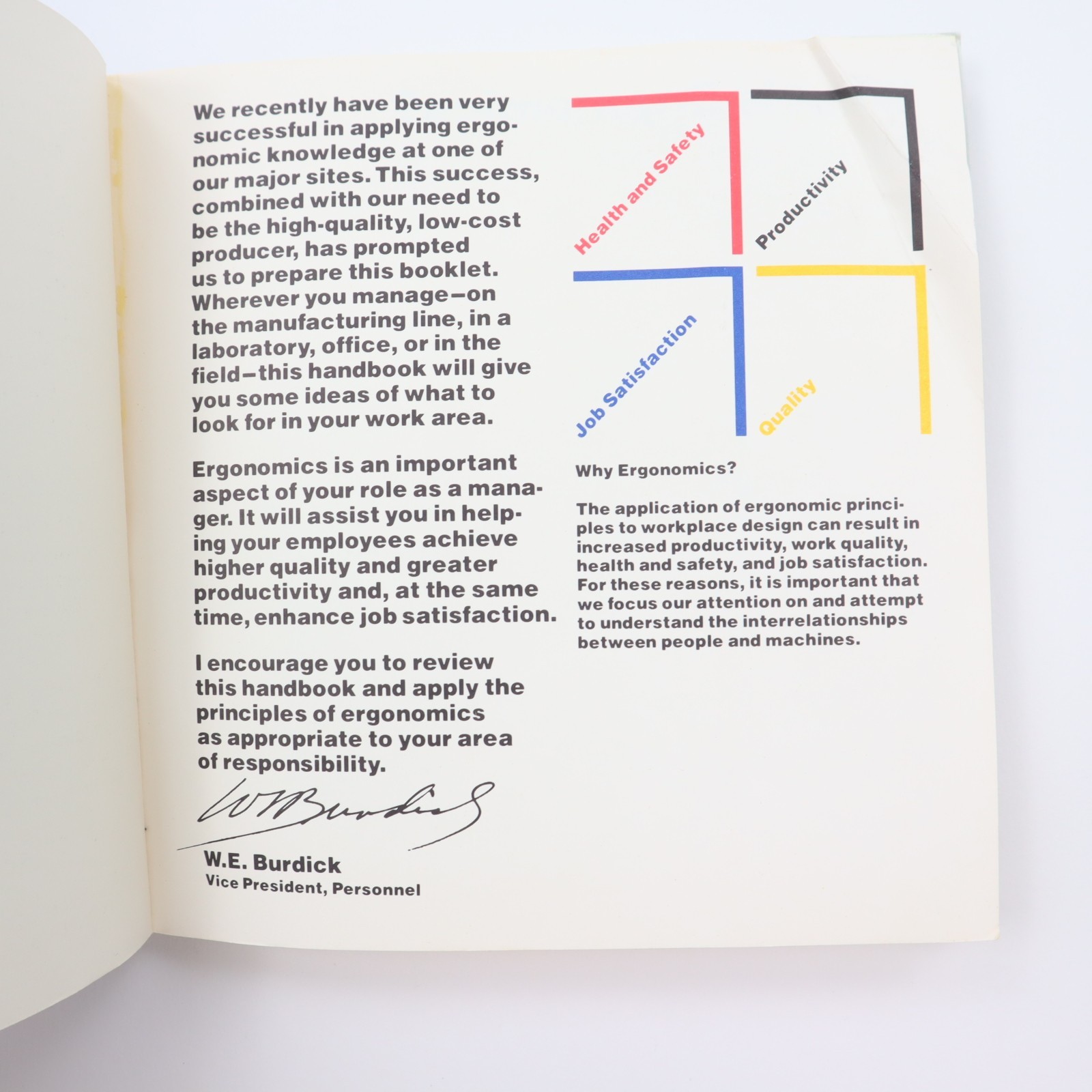 Vintage IBM Ergonomics Handbook 80-Page Pamphlet