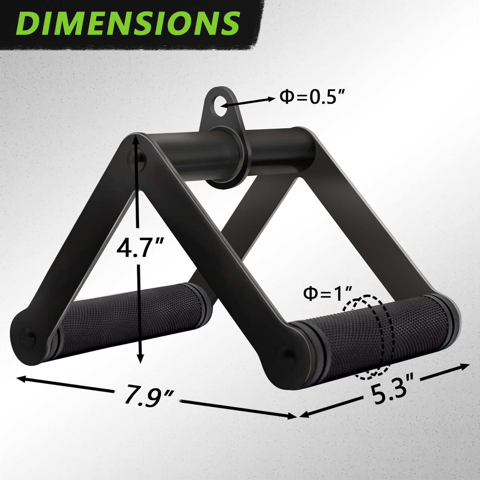 Double D Row Handle Cable Attachment V Bar Attachment LAT Pull Down Attachmen...