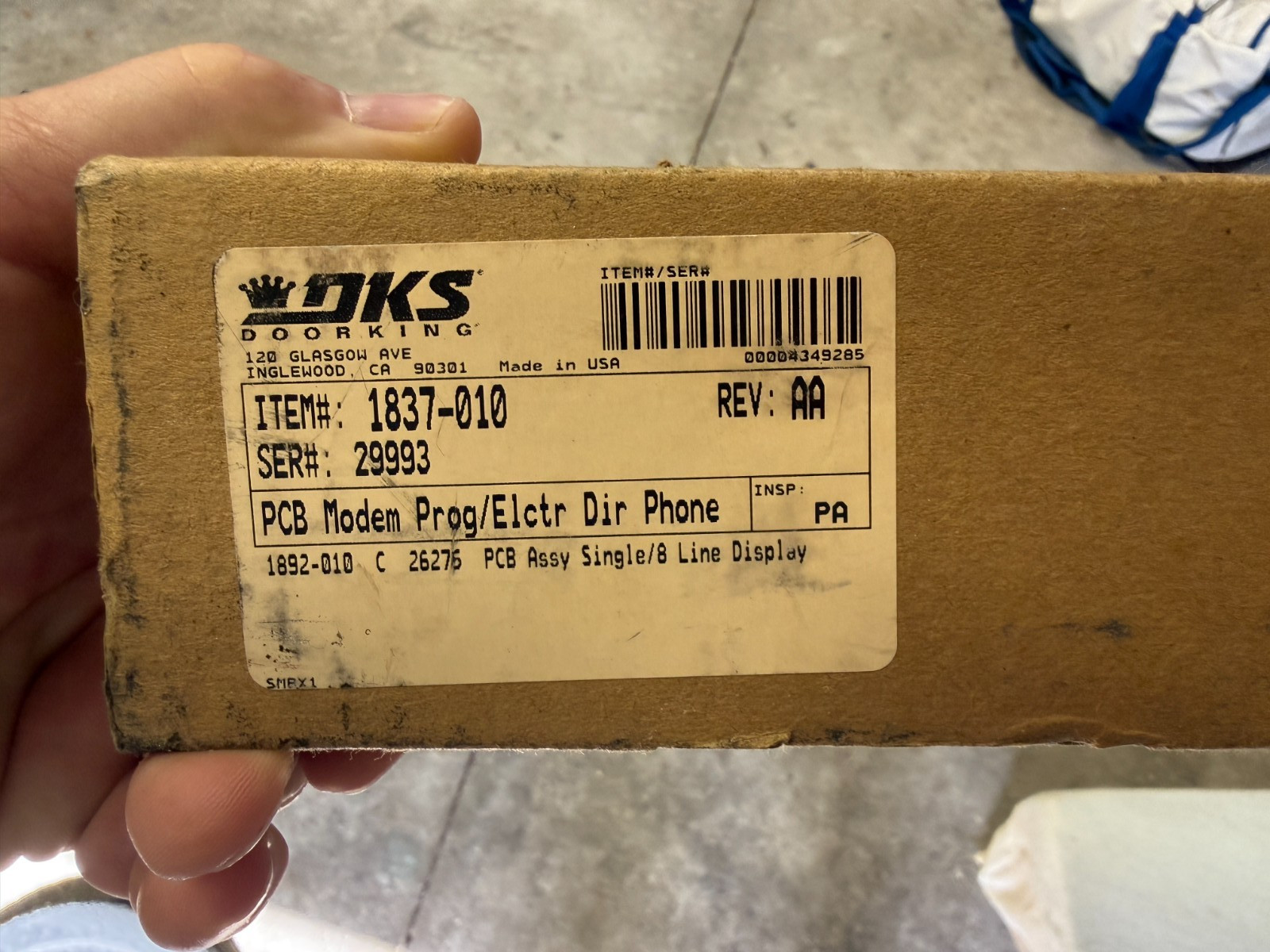 Doorking 1837-010 Control Circuit Board 1835-147 1892-010 used, No Chips