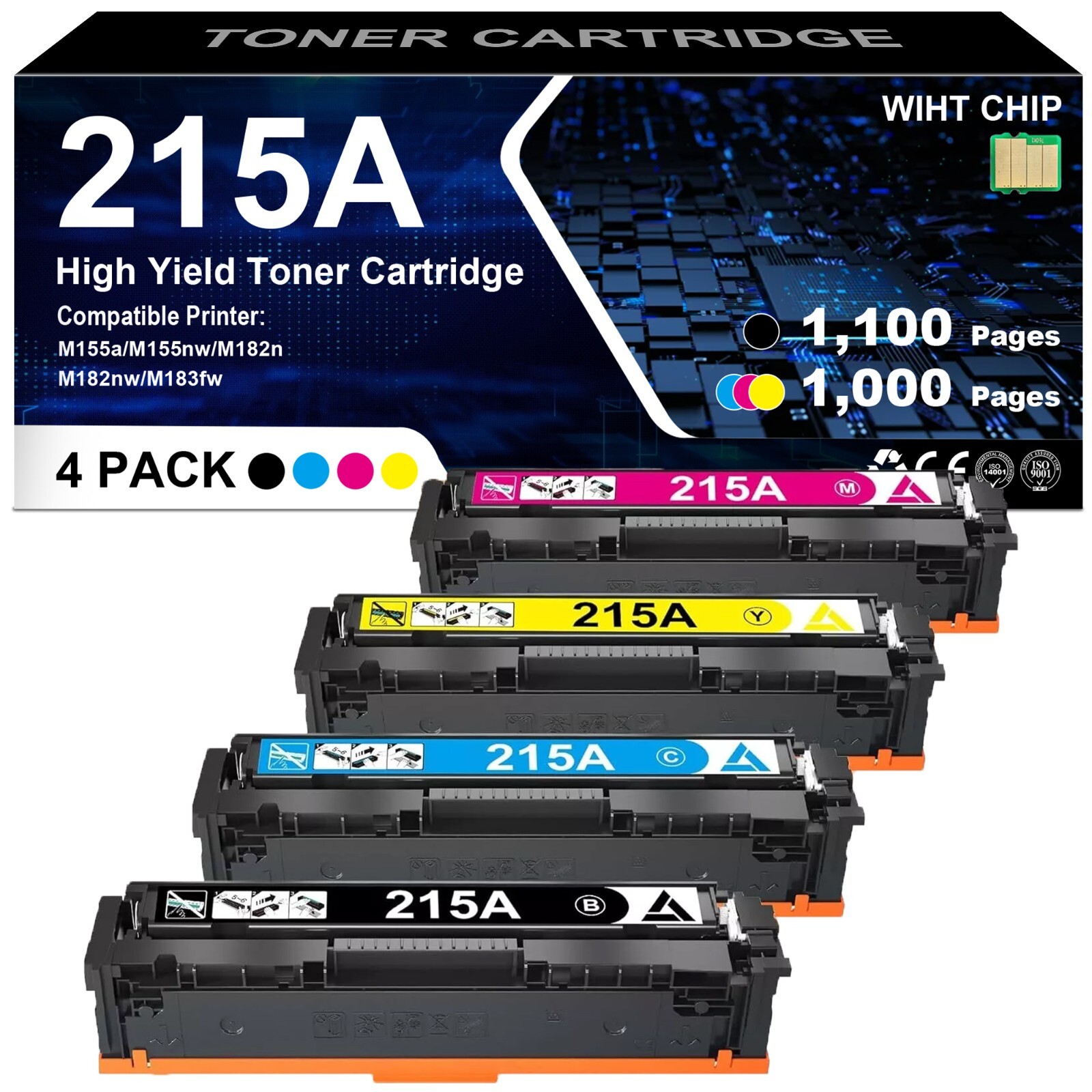 215A Toner W2310A (With Chip) For HP LaserJet Pro M155 M182 MFP M182nw M183fw