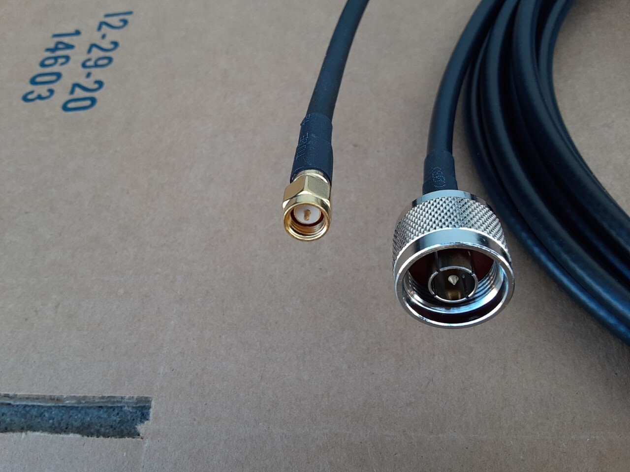 100FT RG-58 N Male to SMA Male Coax Cable for Cellphone SignalBooster to Antenna