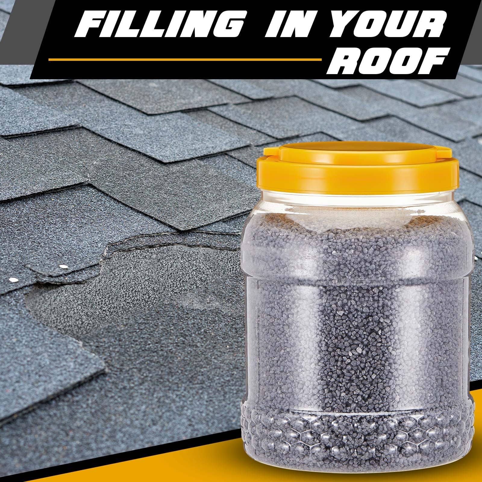 Nuanchu Roofing Granules 6.6 lb Bottle Roof Shingles Particles for Gray