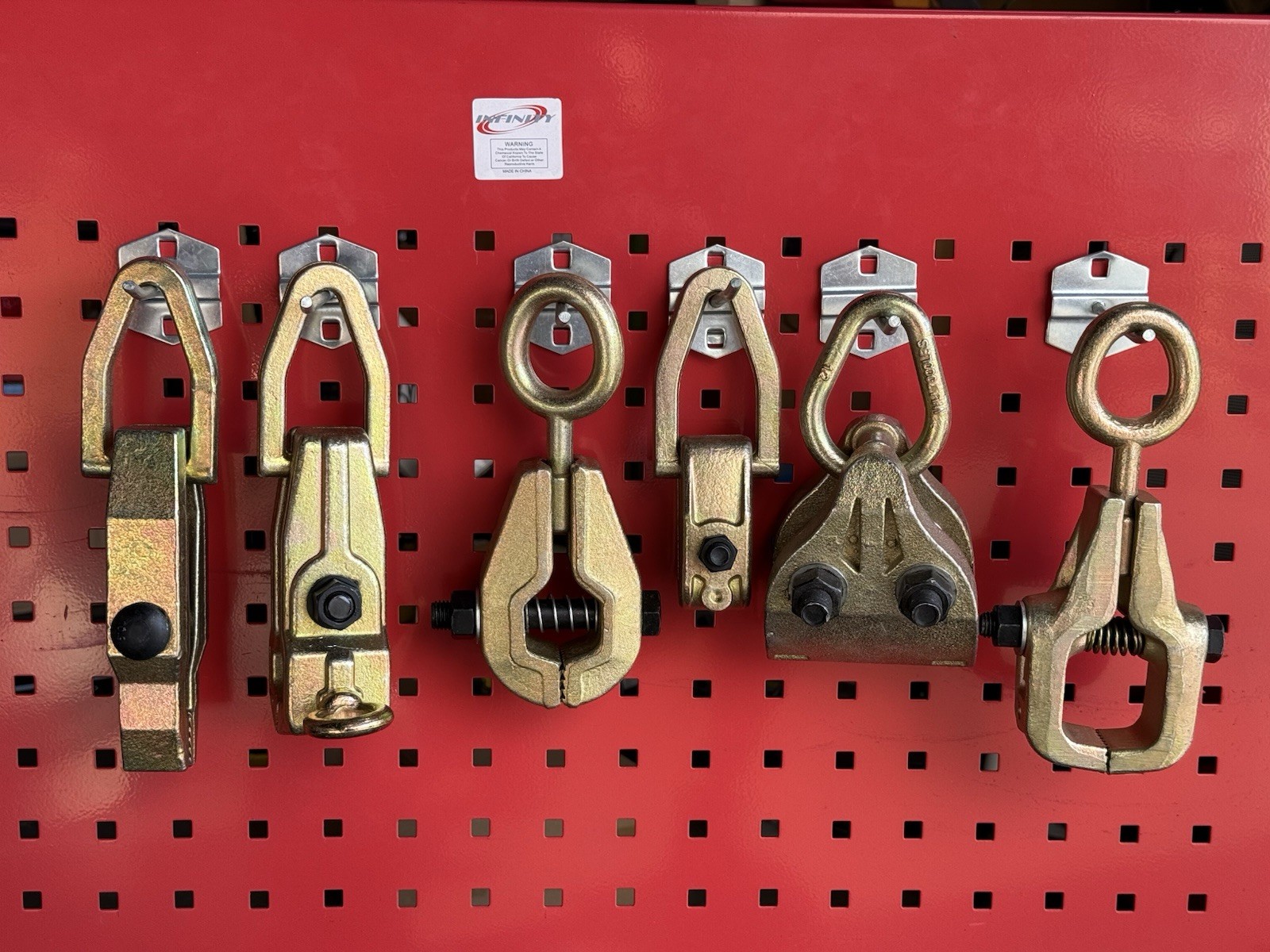 6pcs Auto Body Repair Self Tightening Pulling Clamp Long Nose 3 Way C Clamps Set