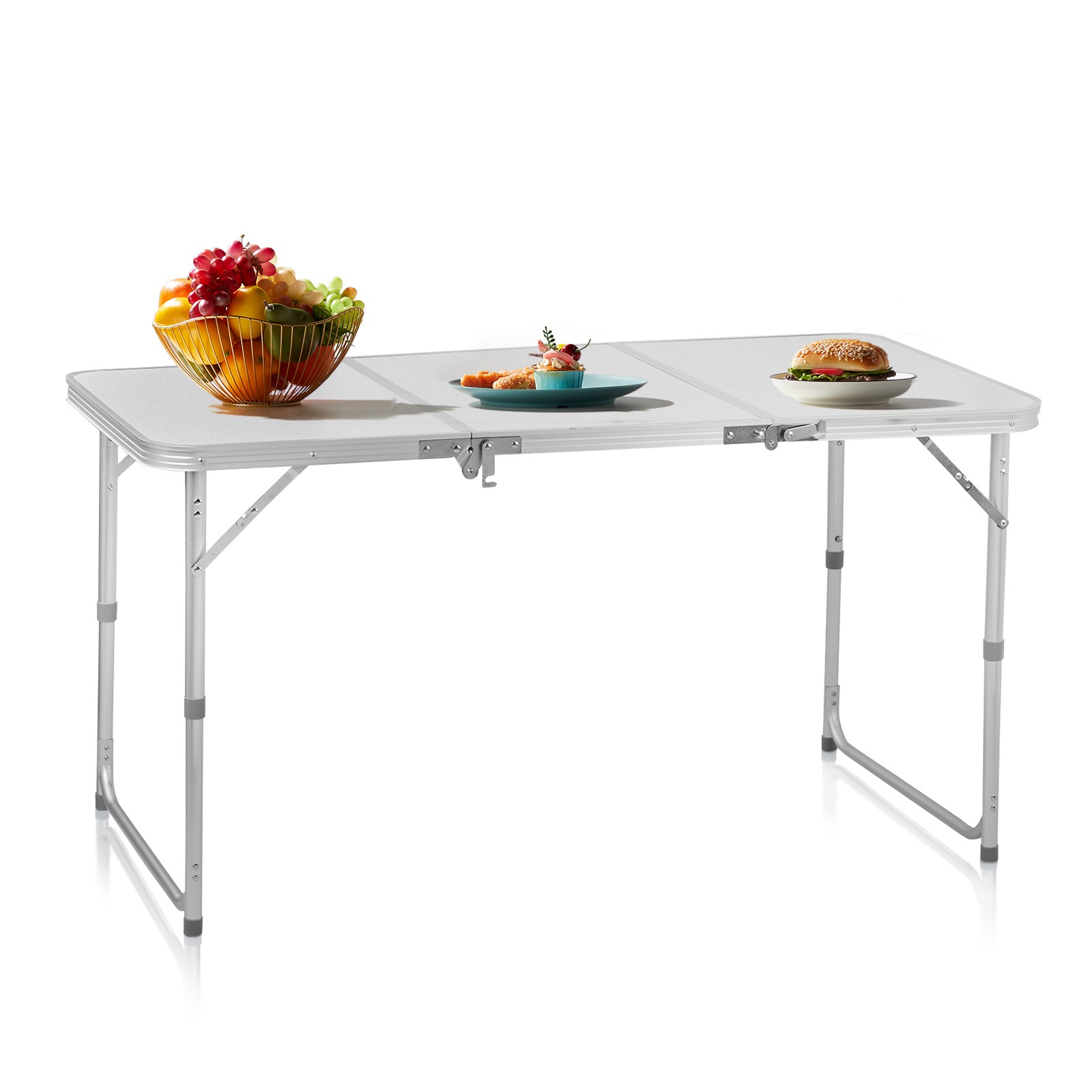 Aluminum Folding Table 4'Portable Indoor Outdoor Picnic Party Camping Tables NEW