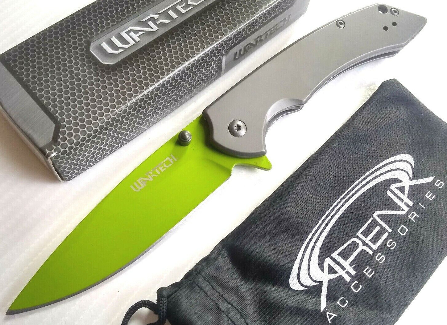 Incredible Hulk Pocket Knife Neon Green EDC Blade Spring Assisted