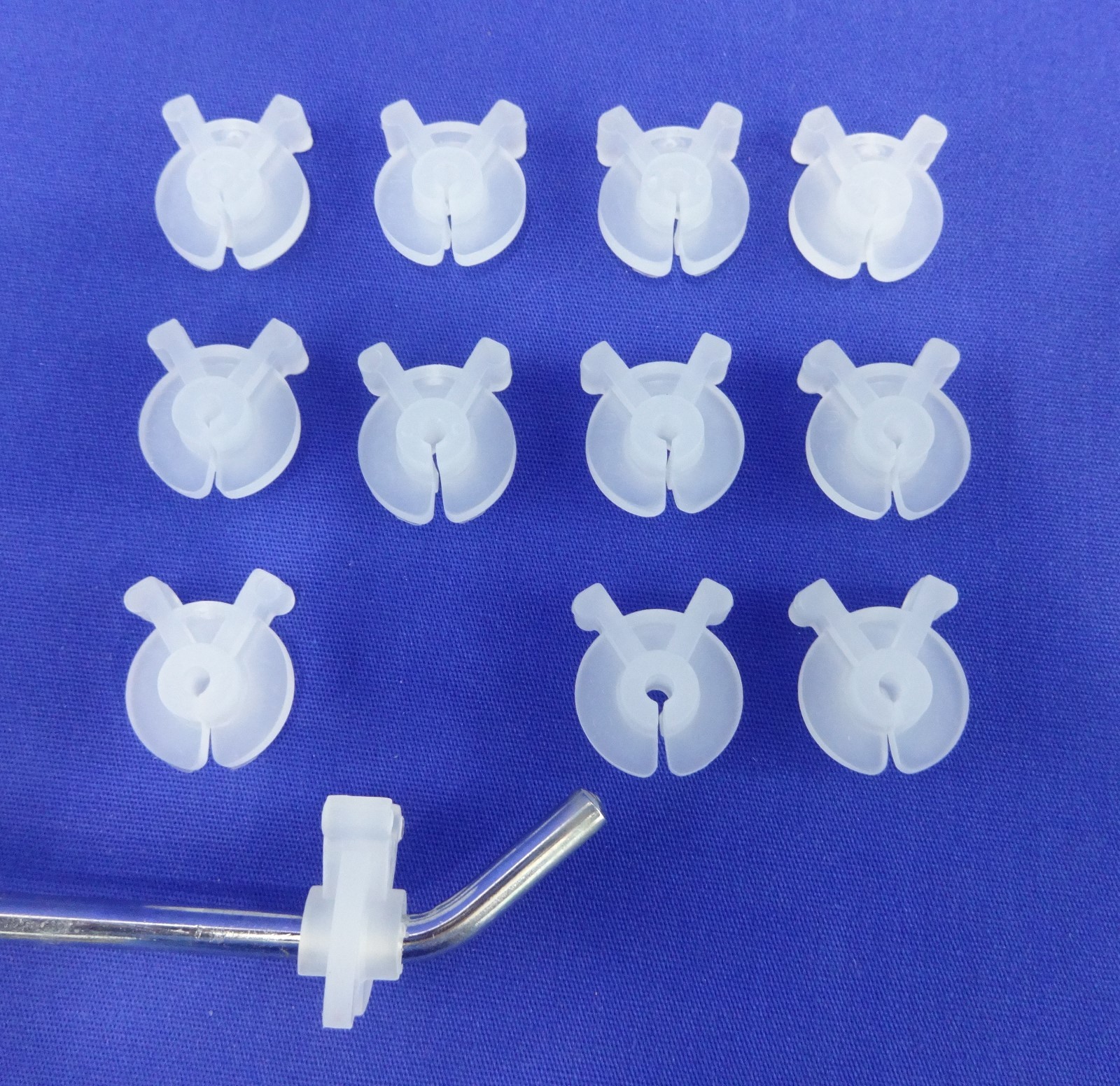 Squeezable Inventory Control Clip Clear Wire Grid Peg Hook Fits 0.120" to 0.177"