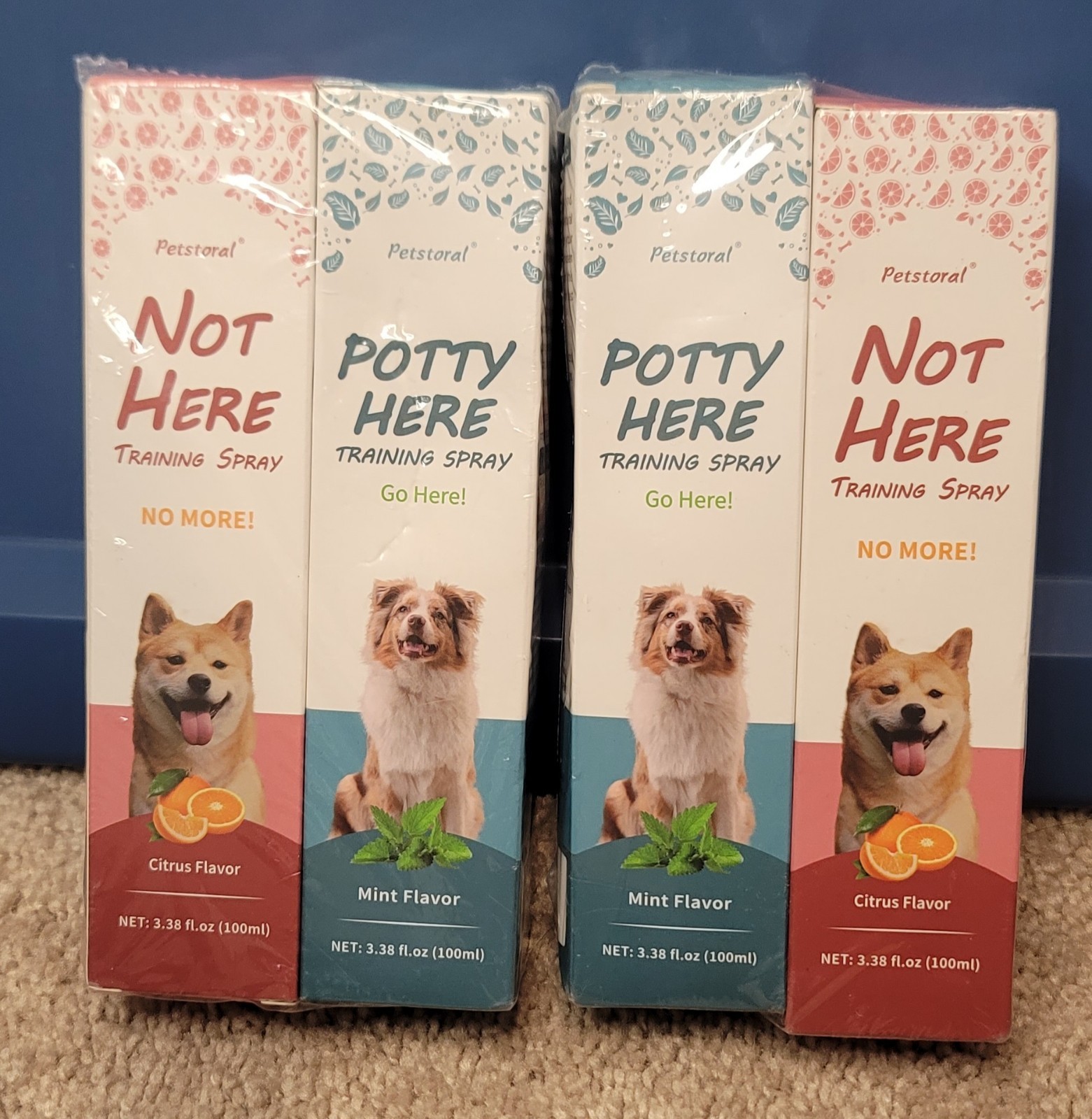Petstoral Pet No-Go Puppy Potty Training Spray 3.38 fl oz (100ml) Lot of 2 Kits