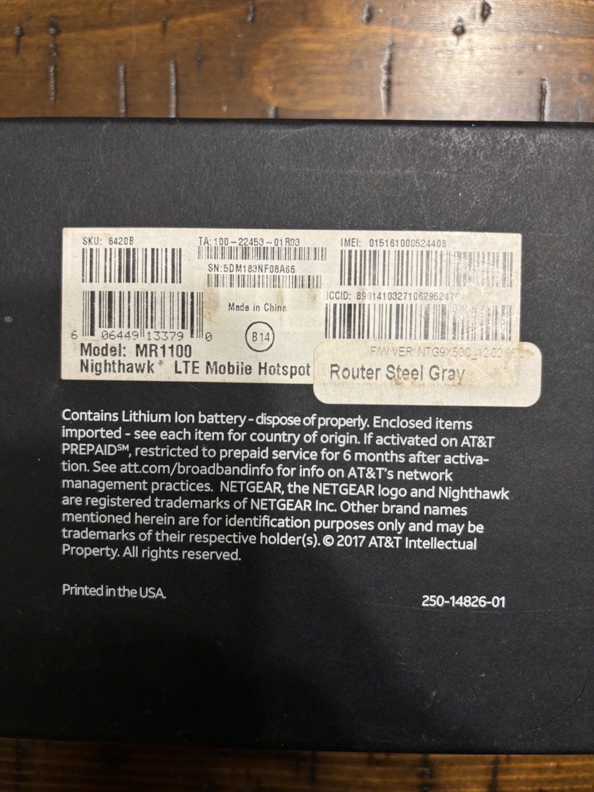 AT&T Nighthawk LTE Mobile Hotspot Router (6420B)