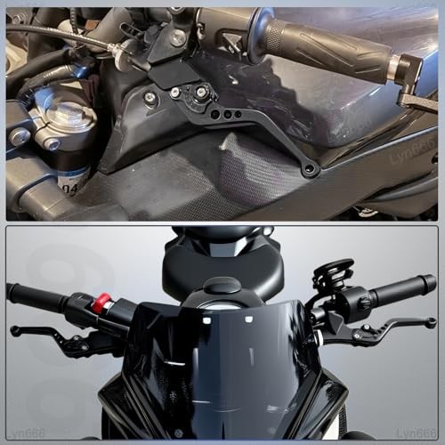 Short Brake Clutch Levers Motorcycle Double Disc Brake Lever CNC Aluminum Black