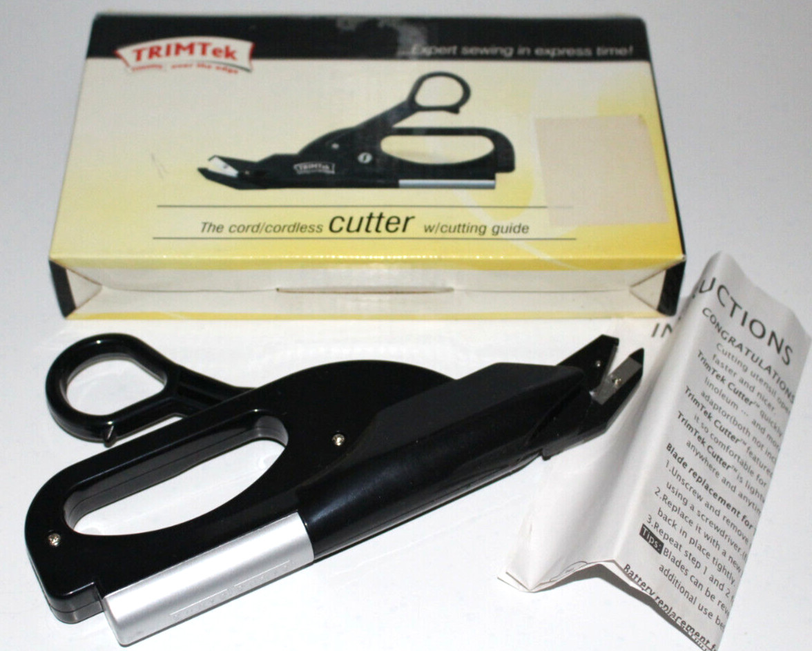 Auto Scissors Electric Shears Battery Powered for Paper Fabric w Cutting Guide
