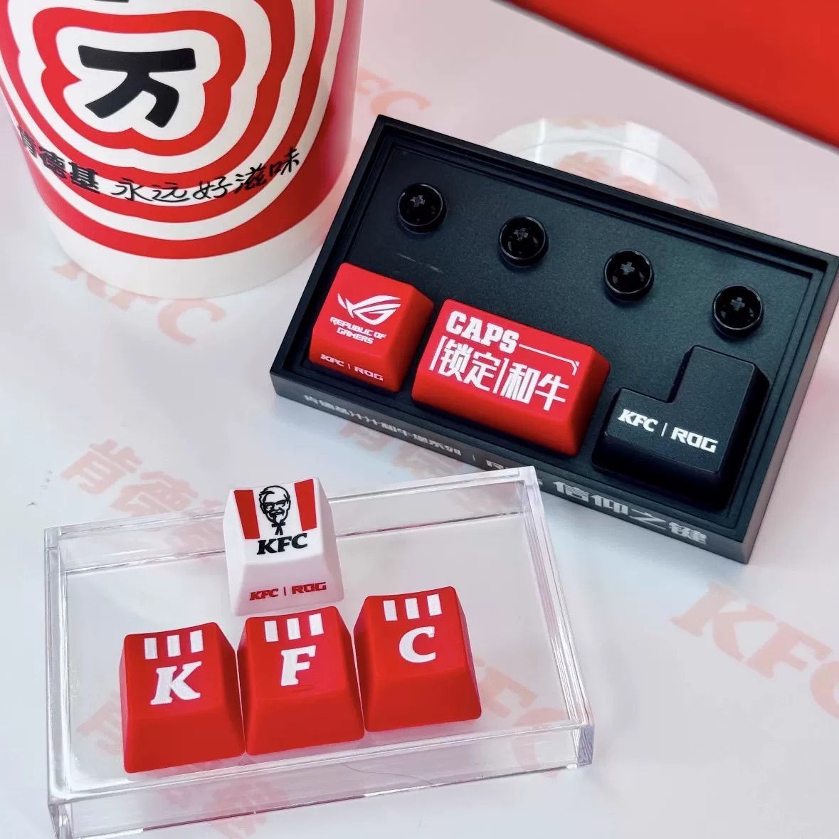 2025 KFC ROG Keyboard KeyCap Replace Completed Set 7 PCS NIP