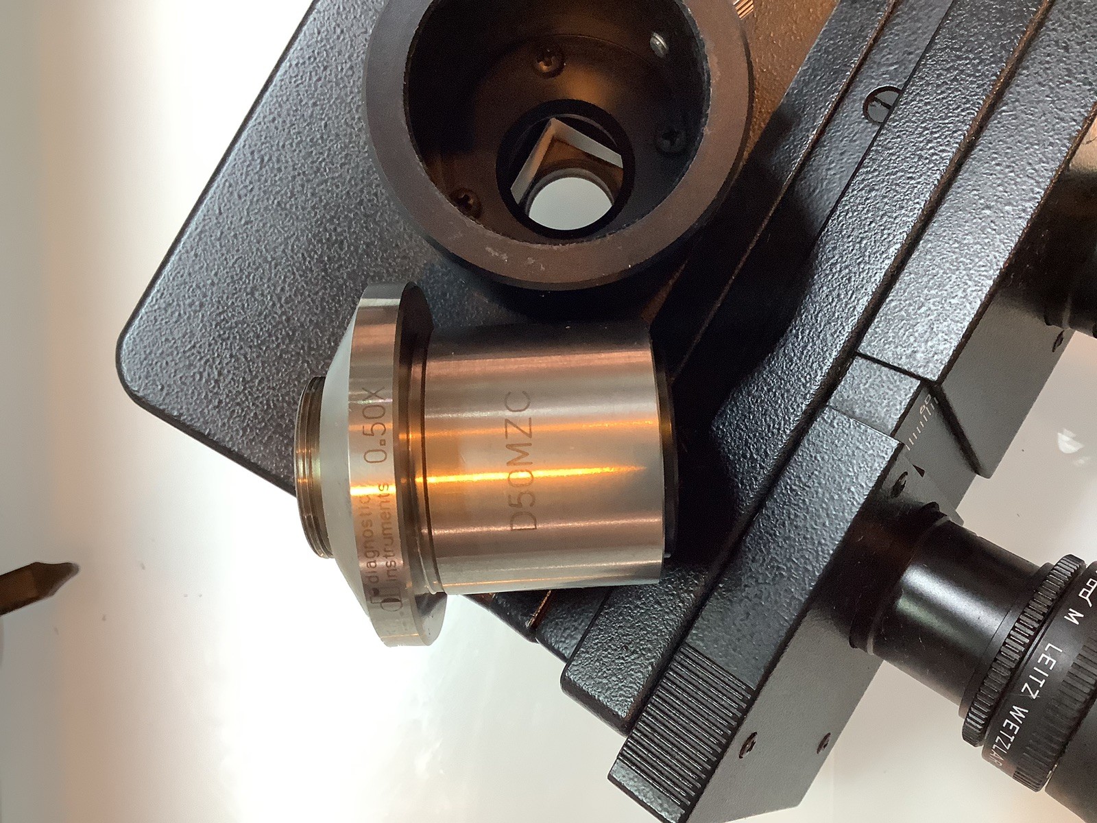 Dual Leitz LabroLux S Microscope w/ Microscopes Bridge And Spare Bino Head