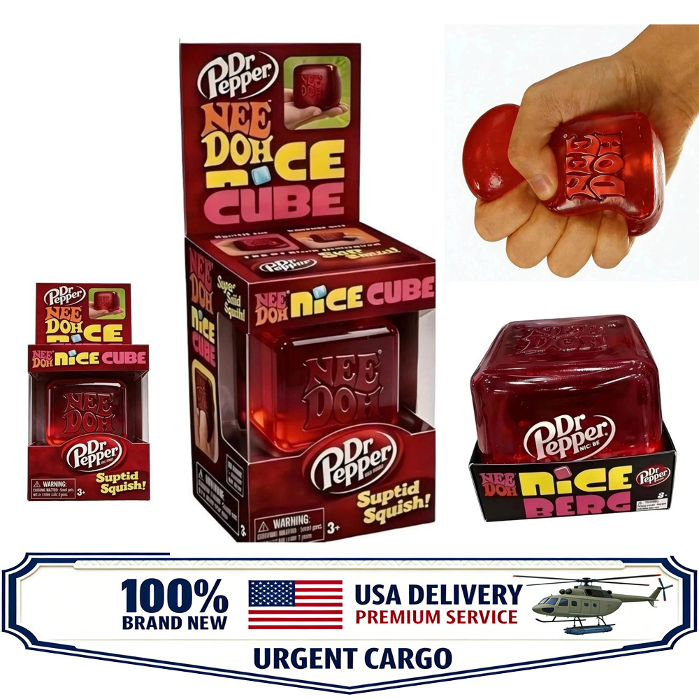 Needoh Dr Pepper Nice Cube Suptid Squish Stress Reliever Toys Limited Edition US