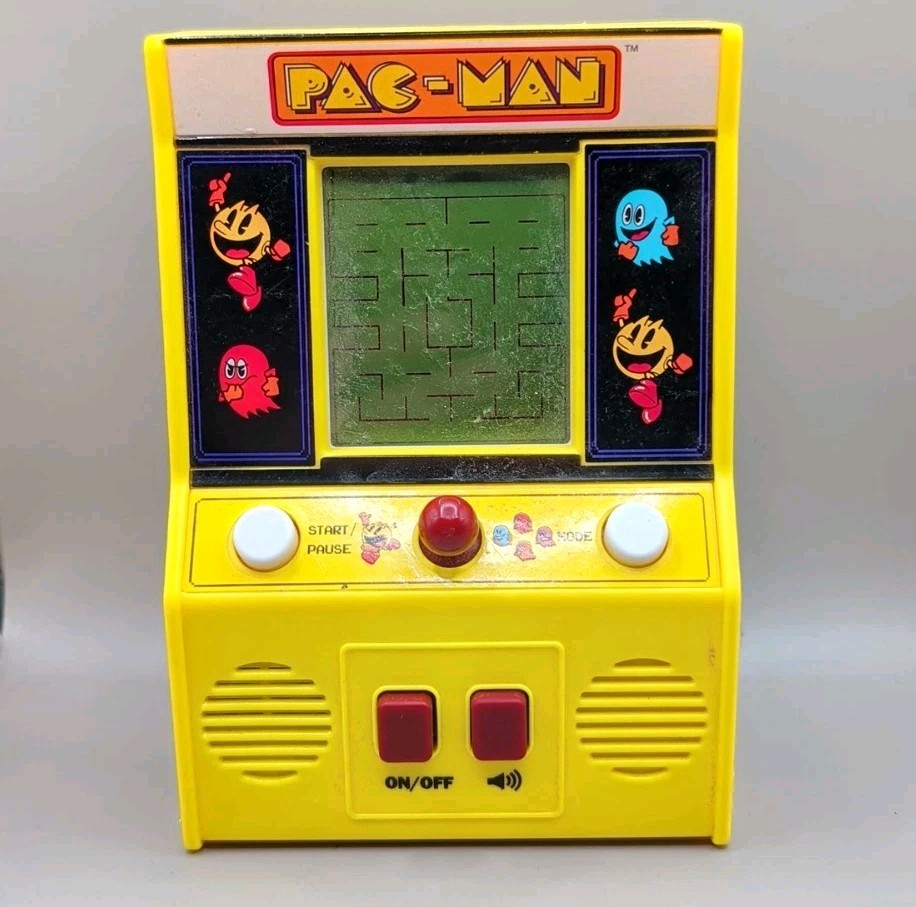 PACMAN Mini Handheld Arcade Game Bandai Namco Retro Video Machine- Works