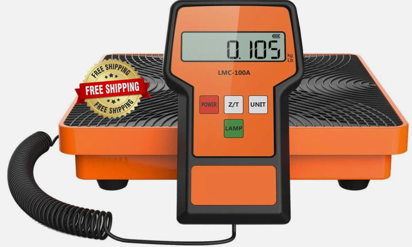 Bascula Electronica Digital De Carga De Refrigerante De 220 Libras Para Hvac...
