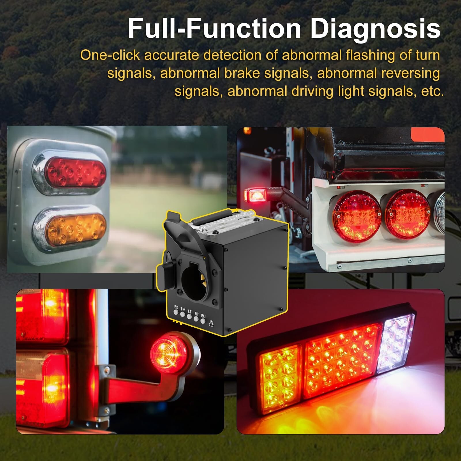 Portable Trailer Light Tester Box with 12V 10Ah Battery,Wireless Remote Control