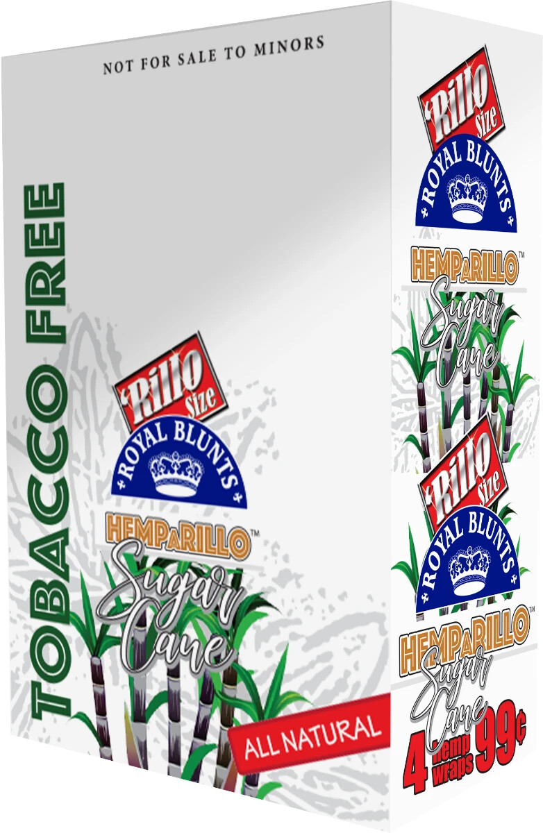 Royal Rillo Herbal Papers/Wraps Sugar Cane 5/4ct Packs 20pc
