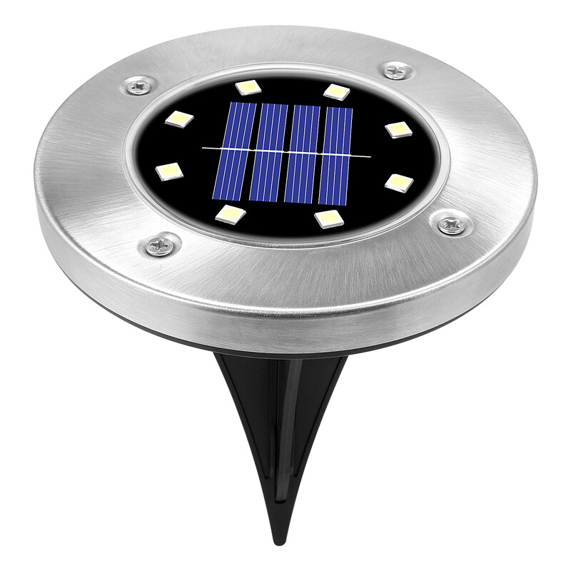 Solar In Ground Lights Outdoor Buried Lamp Disk LED Lawn Pathway Garden Lamp