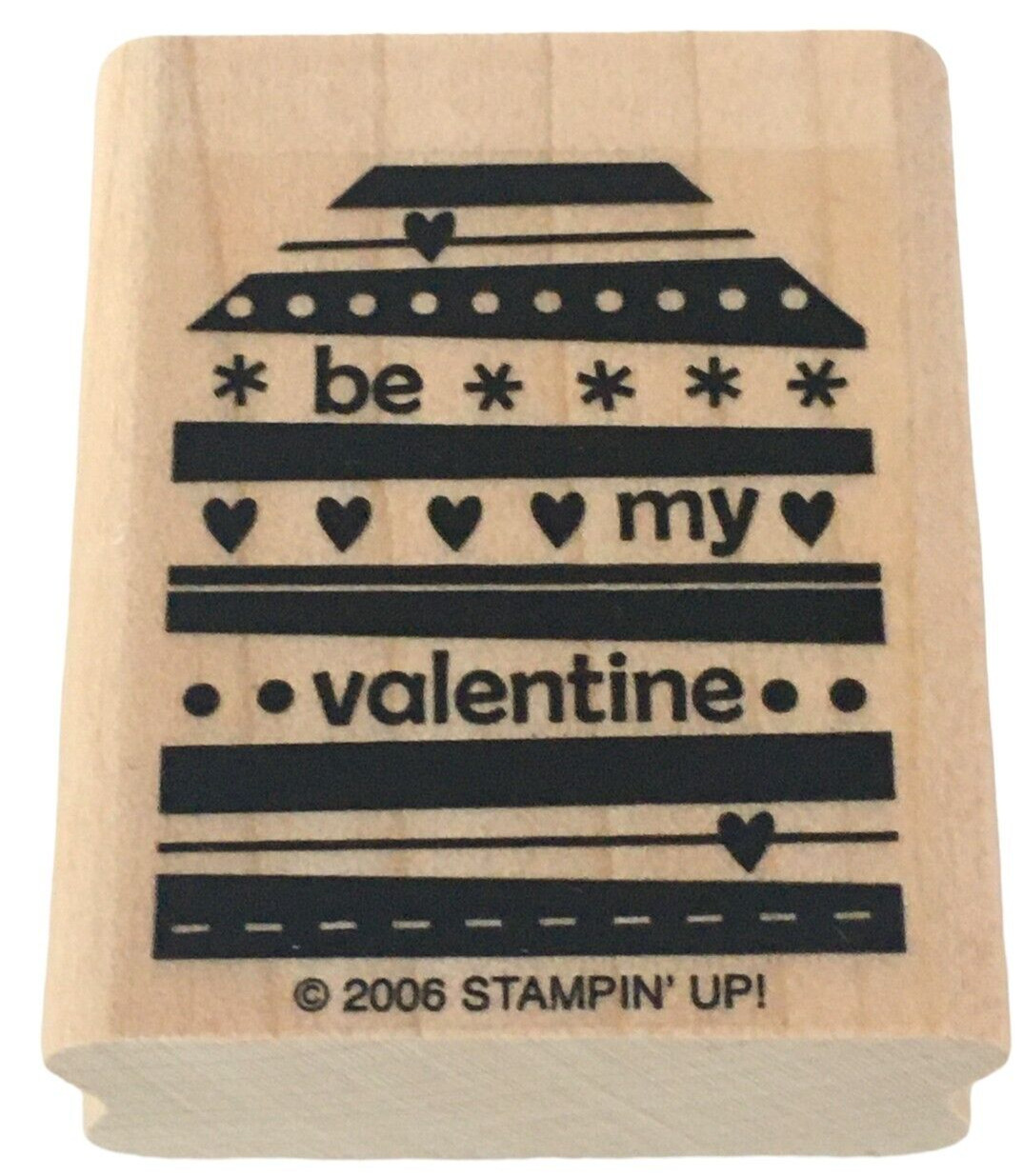 Stampin Up Rubber Stamp Be My Valentine Gift Tag Card Making Hearts Love Friends