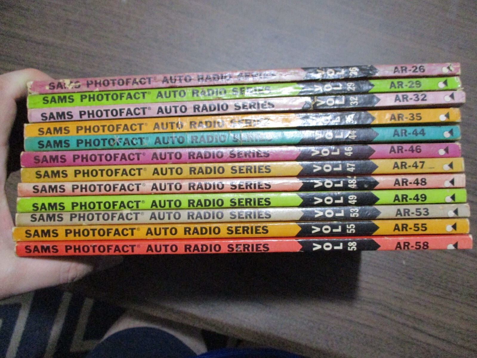 Sams Photofact Auto Radio Series 12 Book LOT 26 29 32 35 44 46 47 48 49 53 55 58