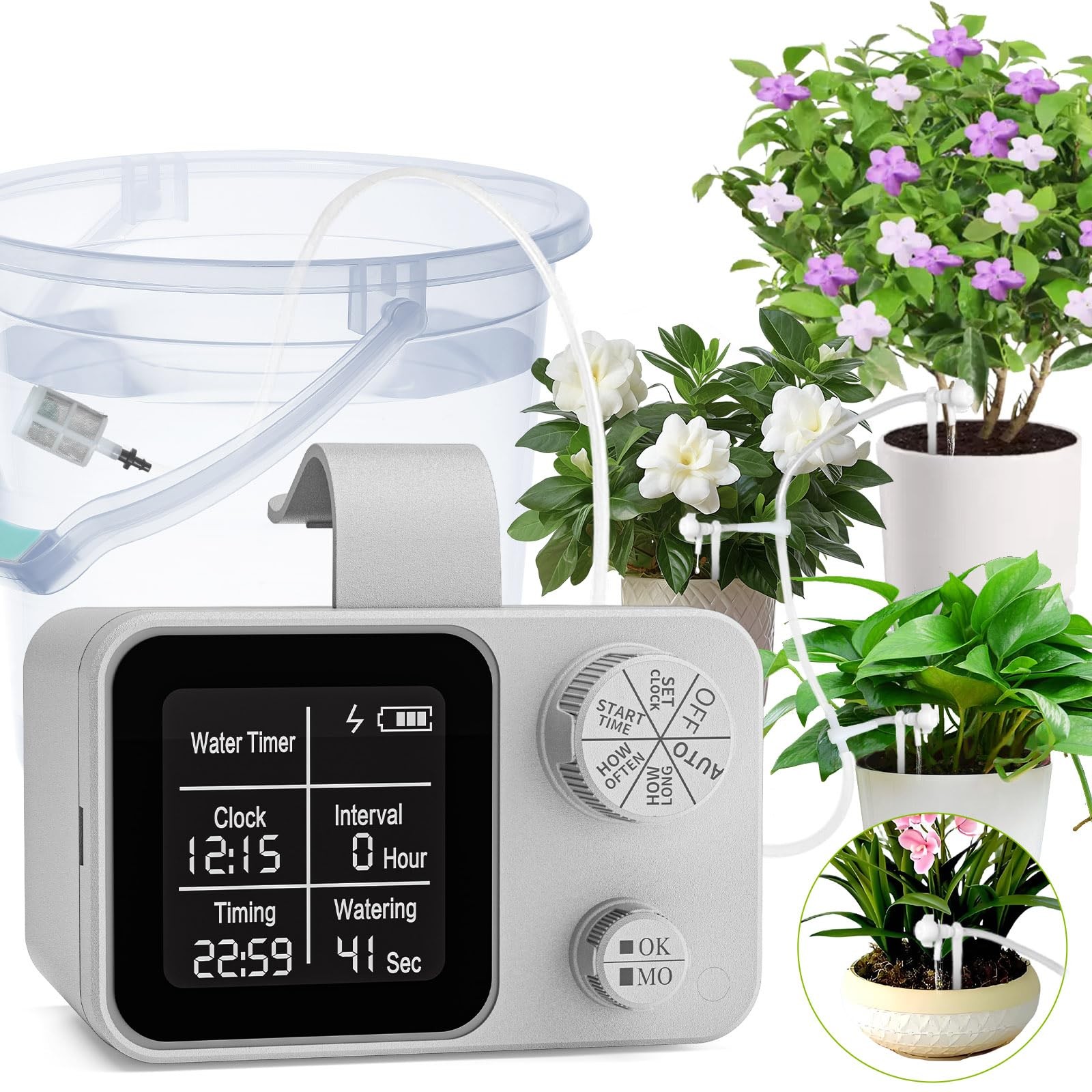 Automatic Plant Waterer Indoor Watering Devices 33 Feet of Tubing