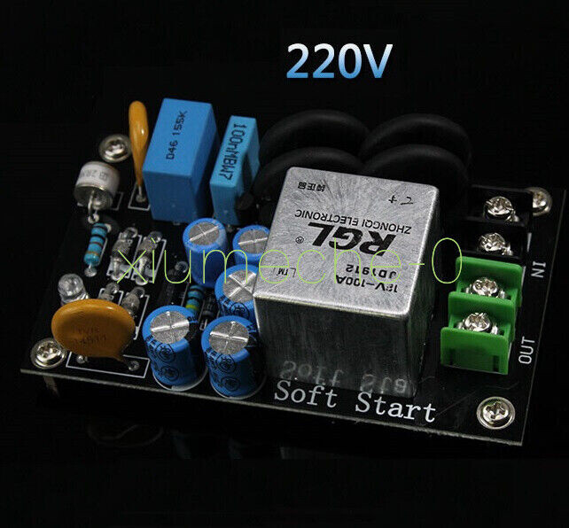 100A 220V Class A Power Amplifier Soft Start Delay Temperature Protection Board