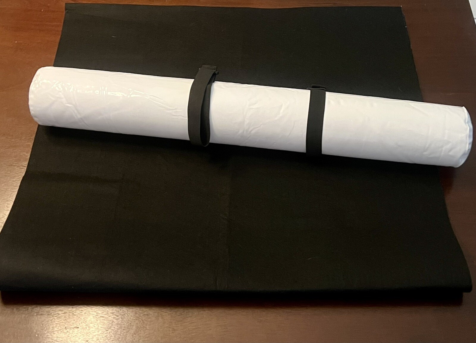 Puzzle Mat Board 46”x26” Black Felt Roll Up Storage Tube & Straps