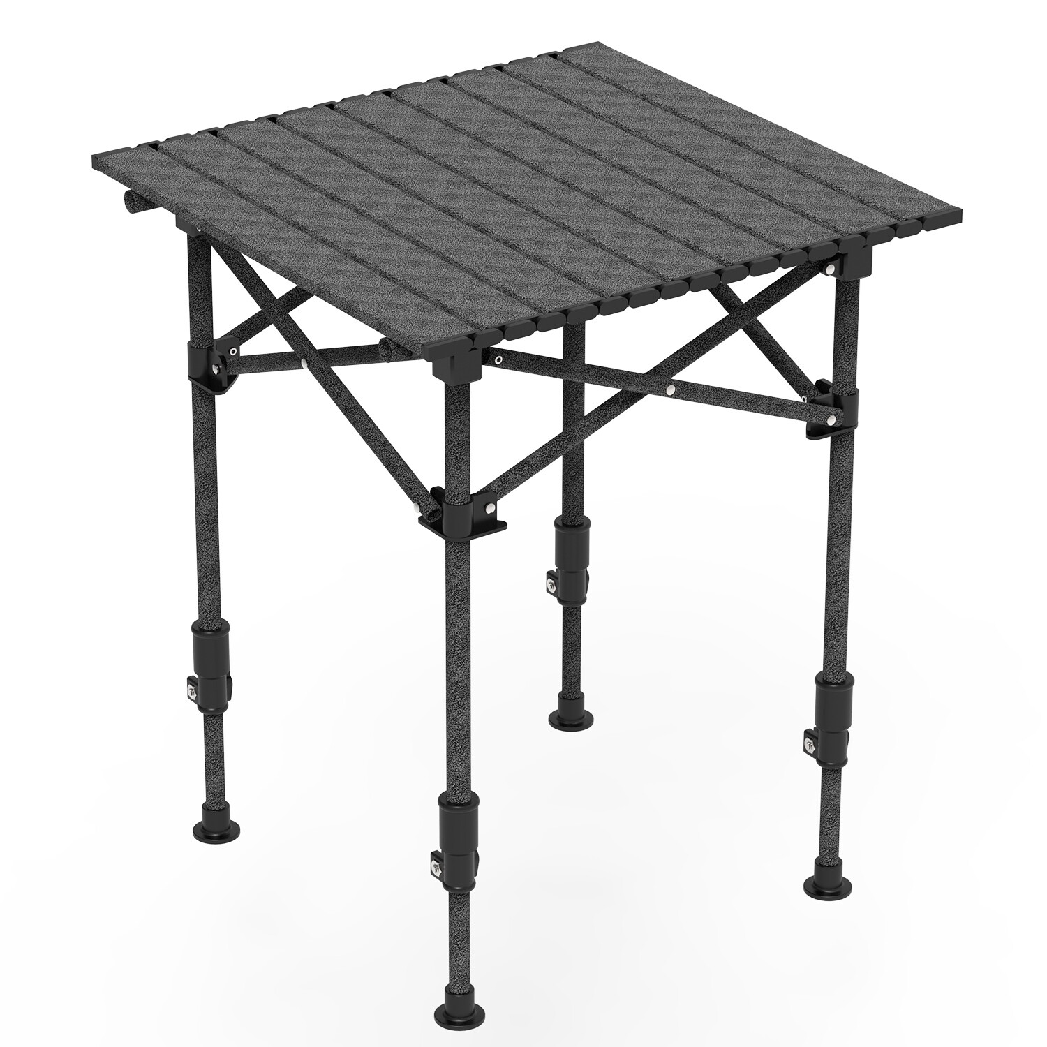 Portable Folding Camping Table with Adjustable Height Legs Hanging Net Rustproof
