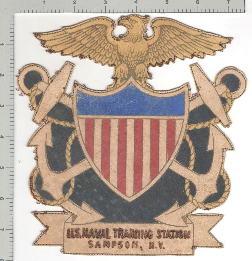 1945 Jeanette Sweet Collection Patch #682 US Naval Training Station Sampson NY