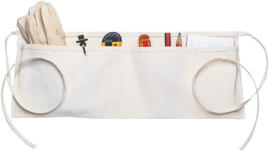 Clc  C6 Canvas Waist Apron Two Poet, Unisex Adult, White