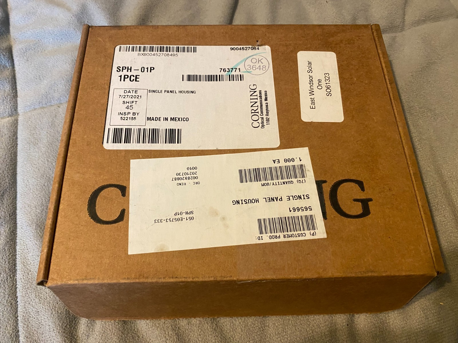 NEW Corning SPH-01P Single-Panel Housing