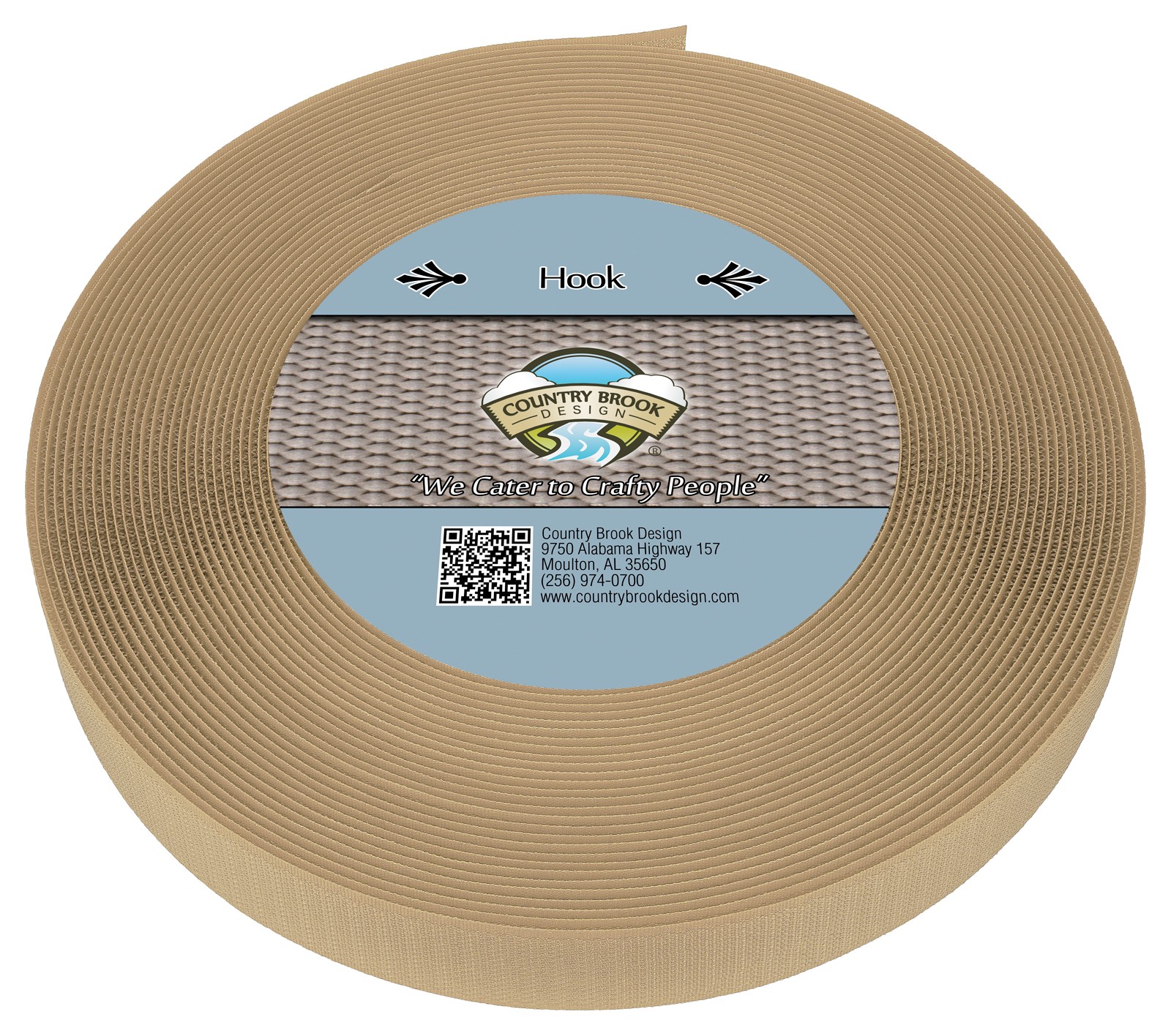 Country Brook Design | Beige Sew on Hook Only (1 inch, 3 yards)