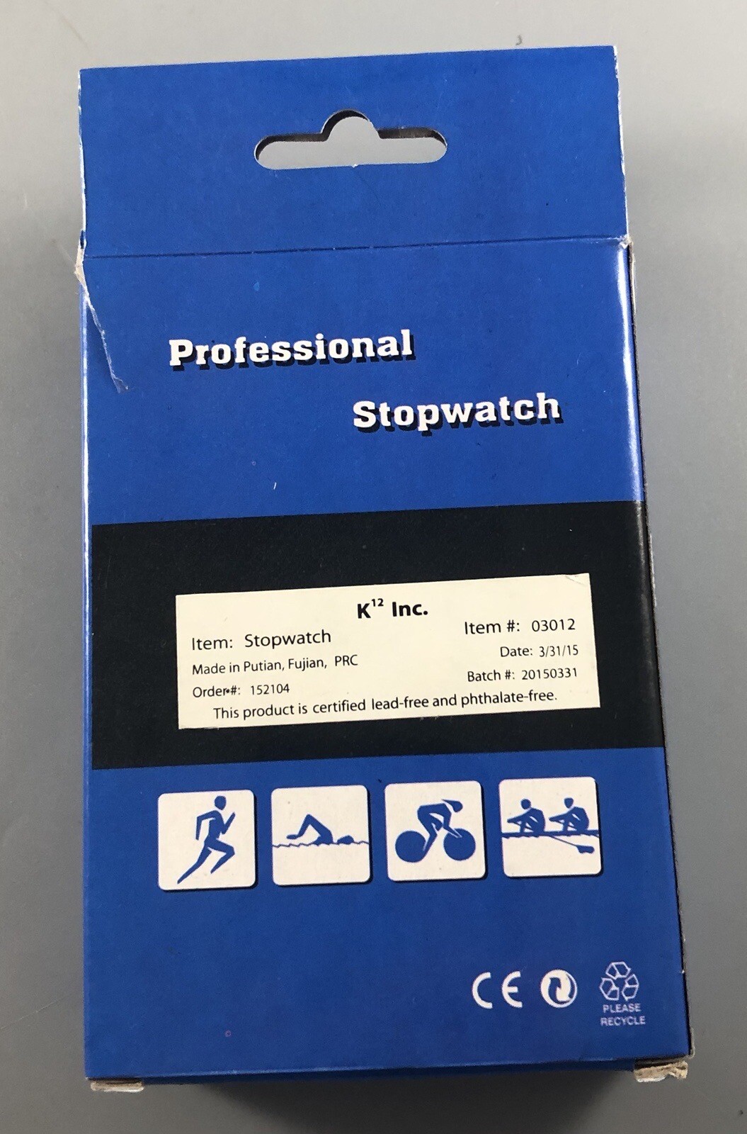 K12 Inc. Scent Professional Stopwatch Hd9