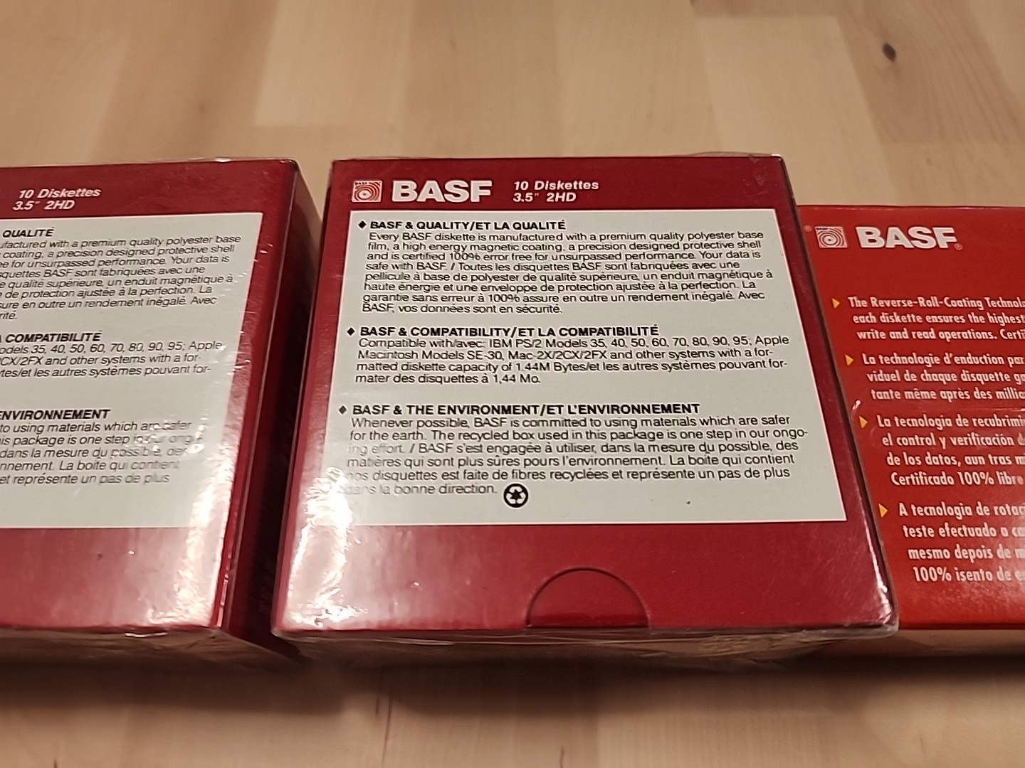3 Boxes Of BASF 10-Pack Diskettes 3.5" 2HD DOS Formatted (30 Diskettes Total)