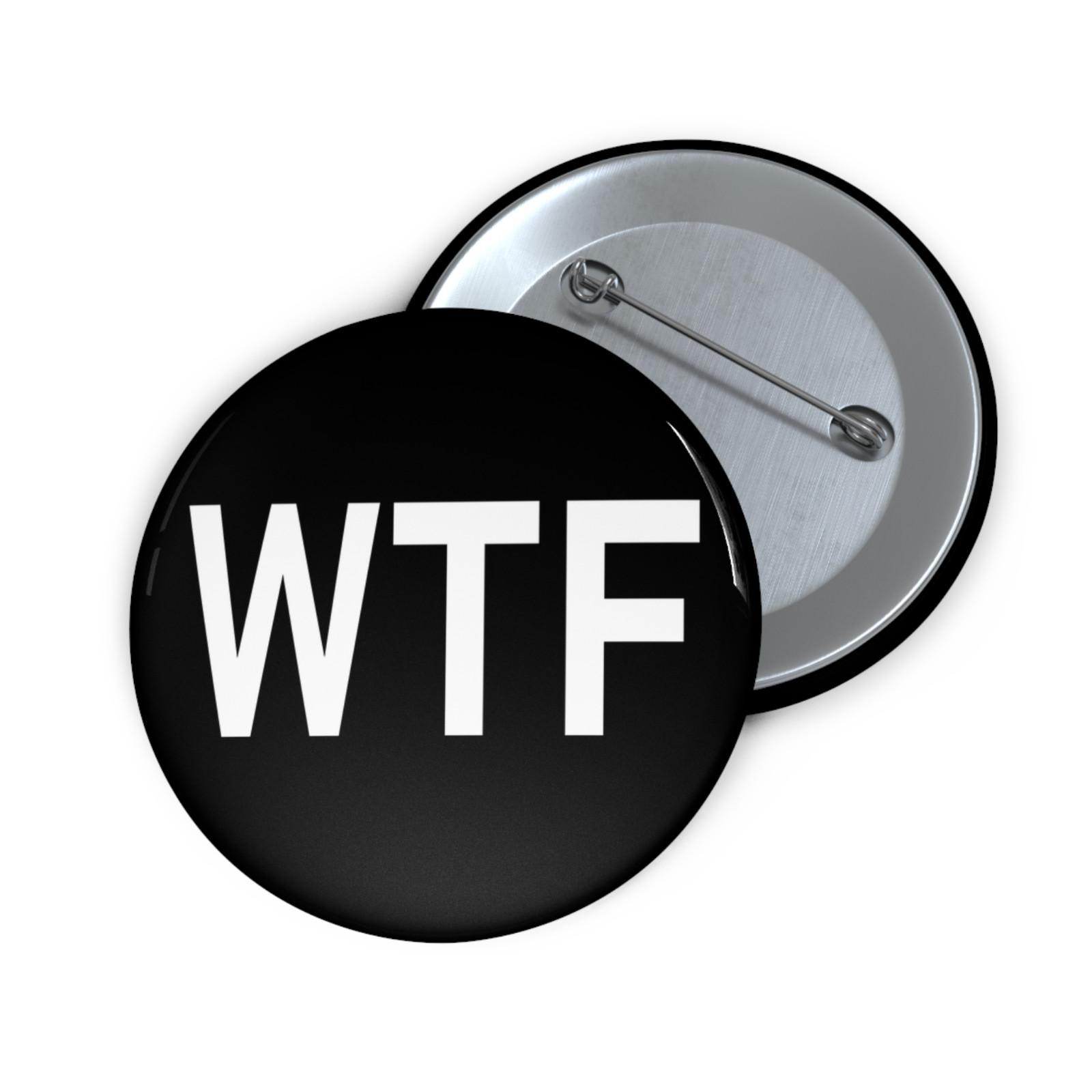 WTF Button Choose Your Size What the F Collectible Buttons