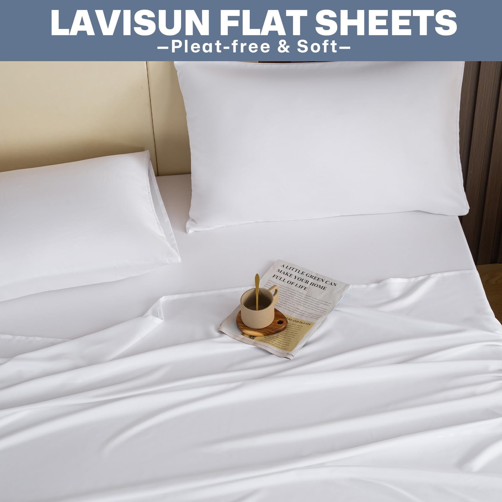 White Twin Flat Sheets Only Bulk Microfiber Hotel Massage Bedding 6 Pack