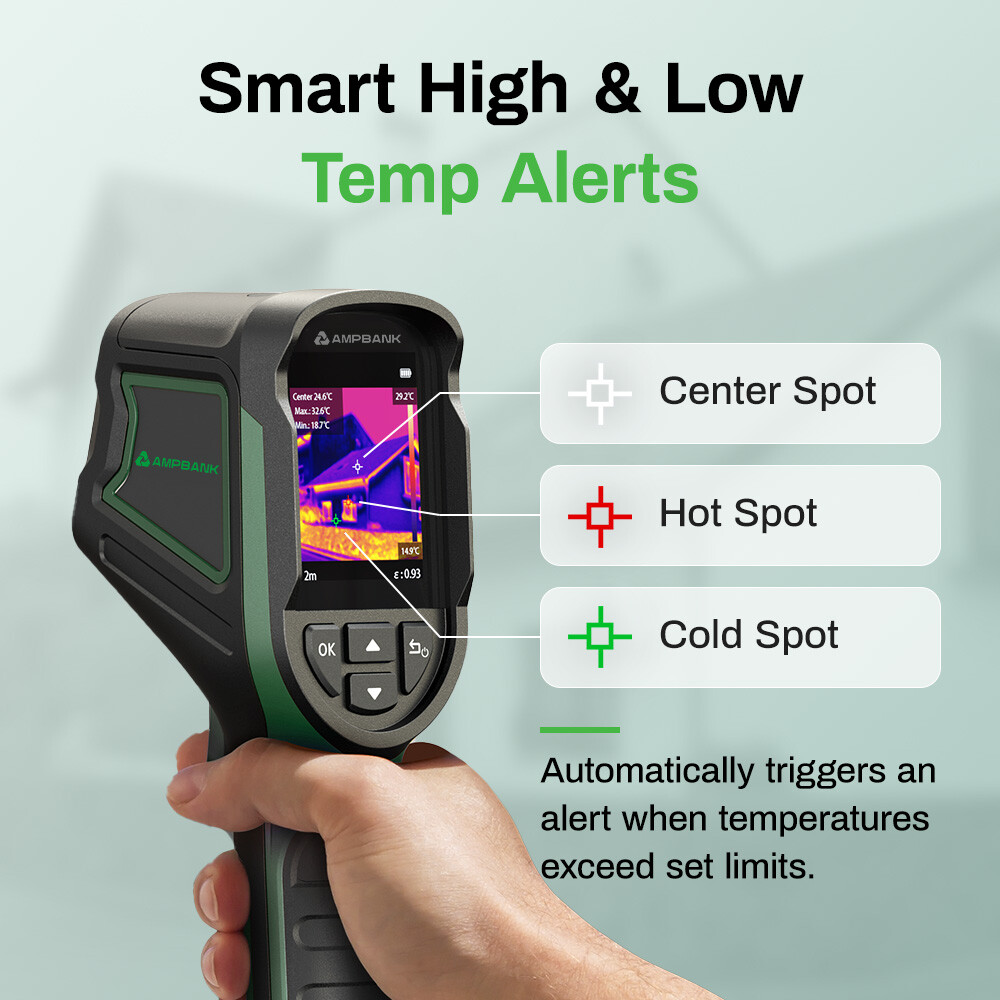 AMPBANK H128 Infrared Thermal Imaging Camera 240x240 IR Resolution for HVAC