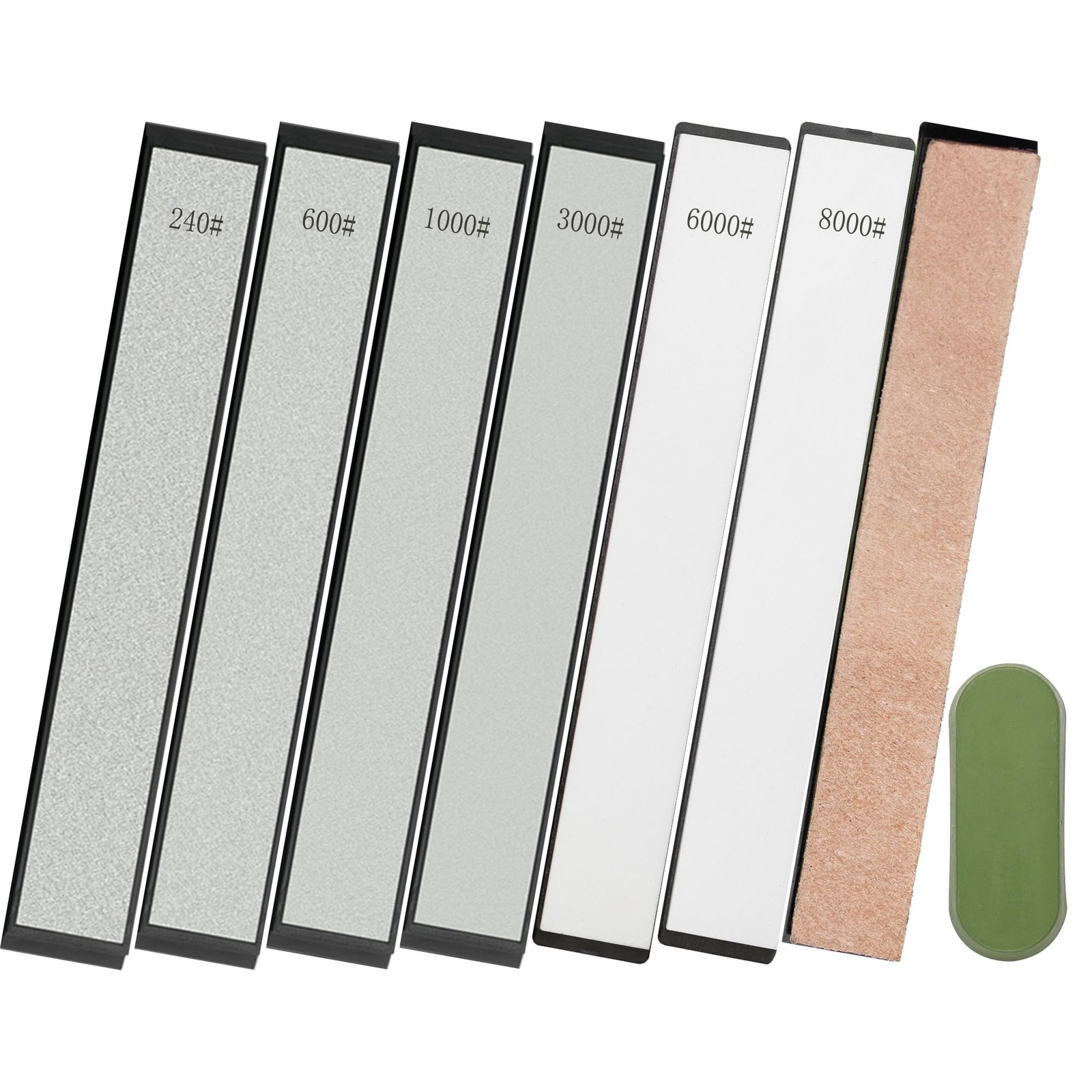 Diamond Sharpening Stones, 4 PCS Diamond Stones - 200#, 600#, 1000#, 3000#, 2...