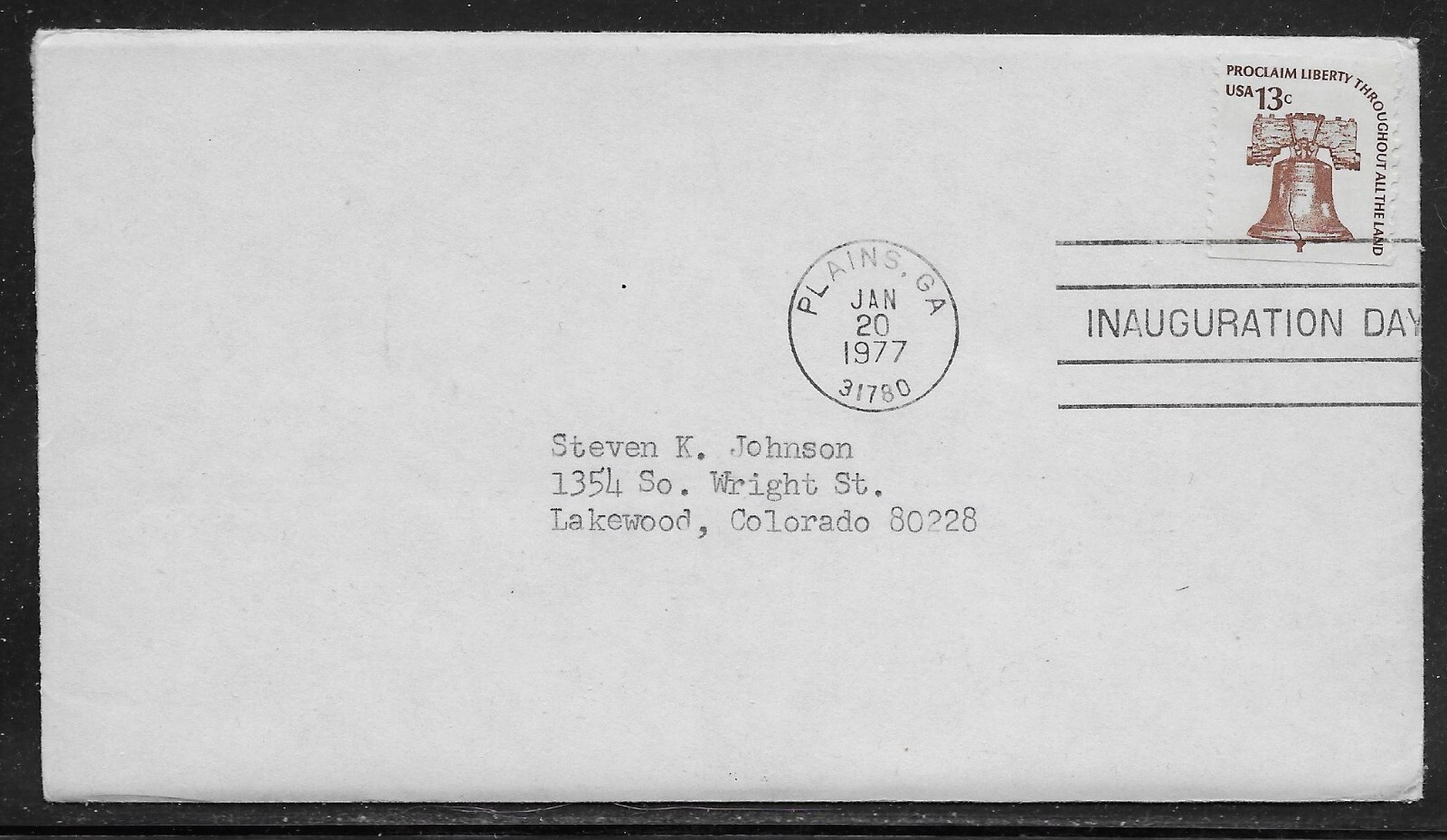 Jimmy Carter Inauguration Day Covers (3) January 20 1977