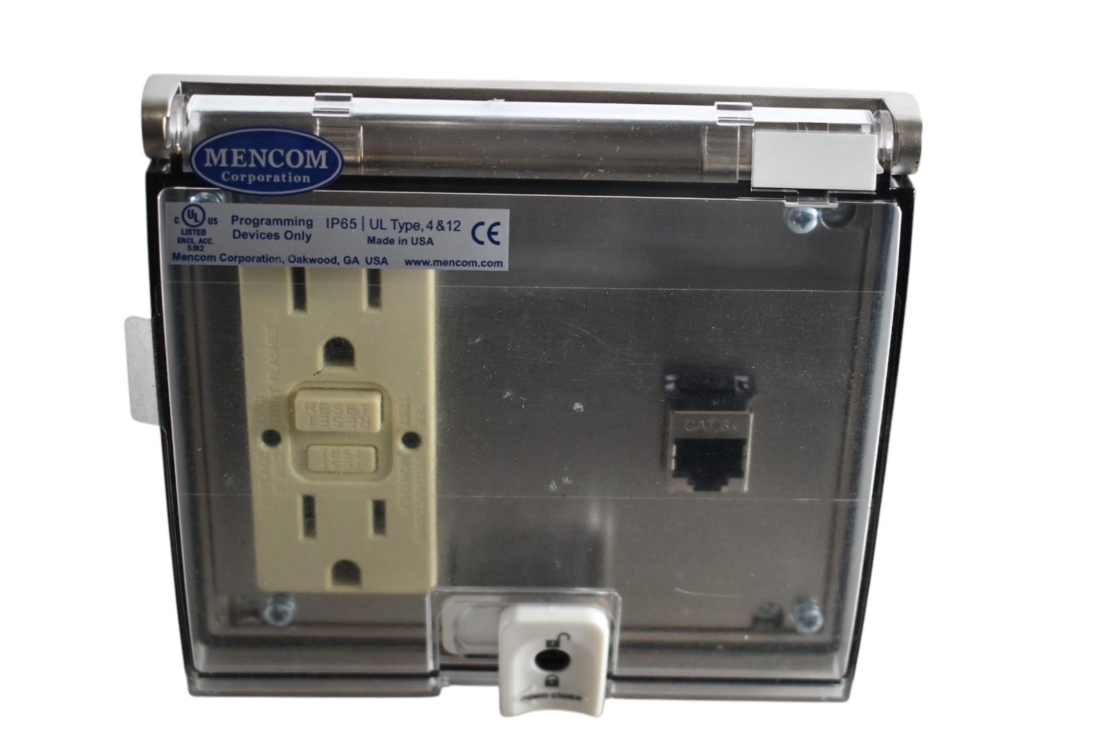 NEW Mencom IP65 UL Type 4 & 12 Low Profile Panel Interface Connector with GFCI o