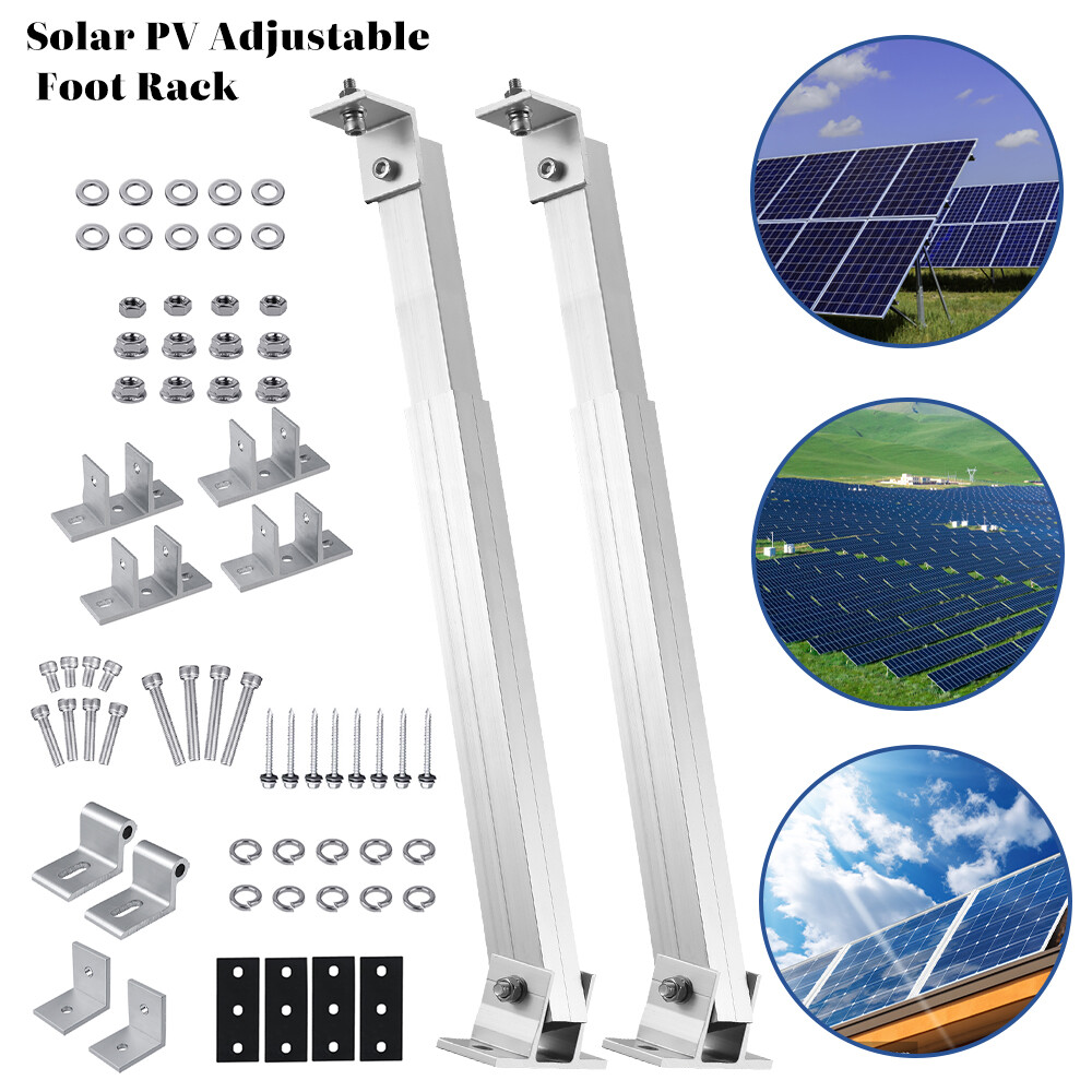 Solar Panel RV Tilt Mount Brackets Rooftop Flat Surface Adjustable Frame Home US