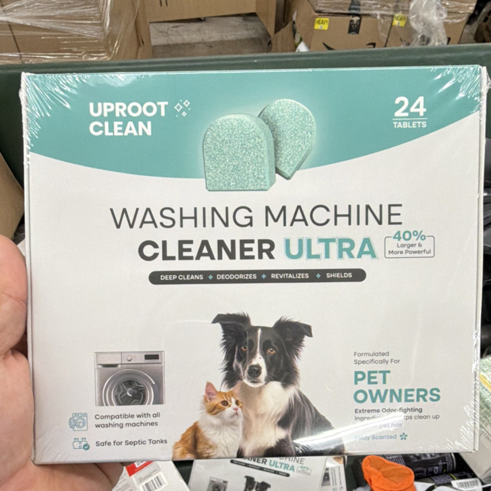 Uproot Clean Washing Machine Cleaner Ultra 24 Tablets Mild Lavender Deep Cleans