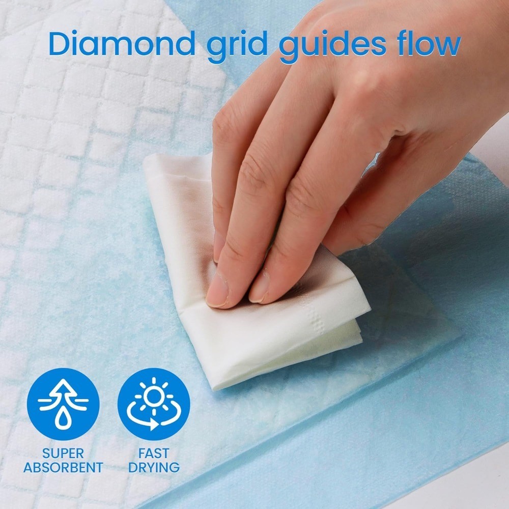 Super Absorbent 6-Layer Disposable Underpads 30x36 Inch, Extra Large Leakproof