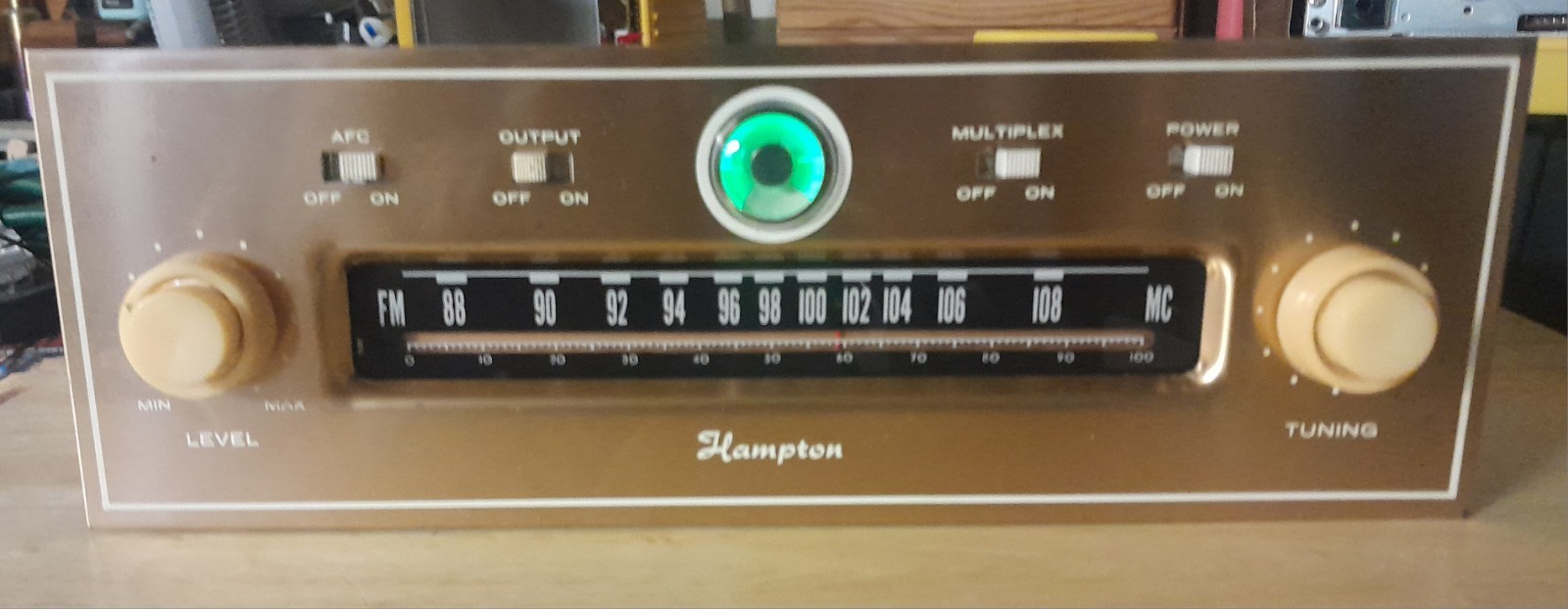 Vintage Hampton FM-800  FM Tube Tuner "Magic Eye Tube" USA Made