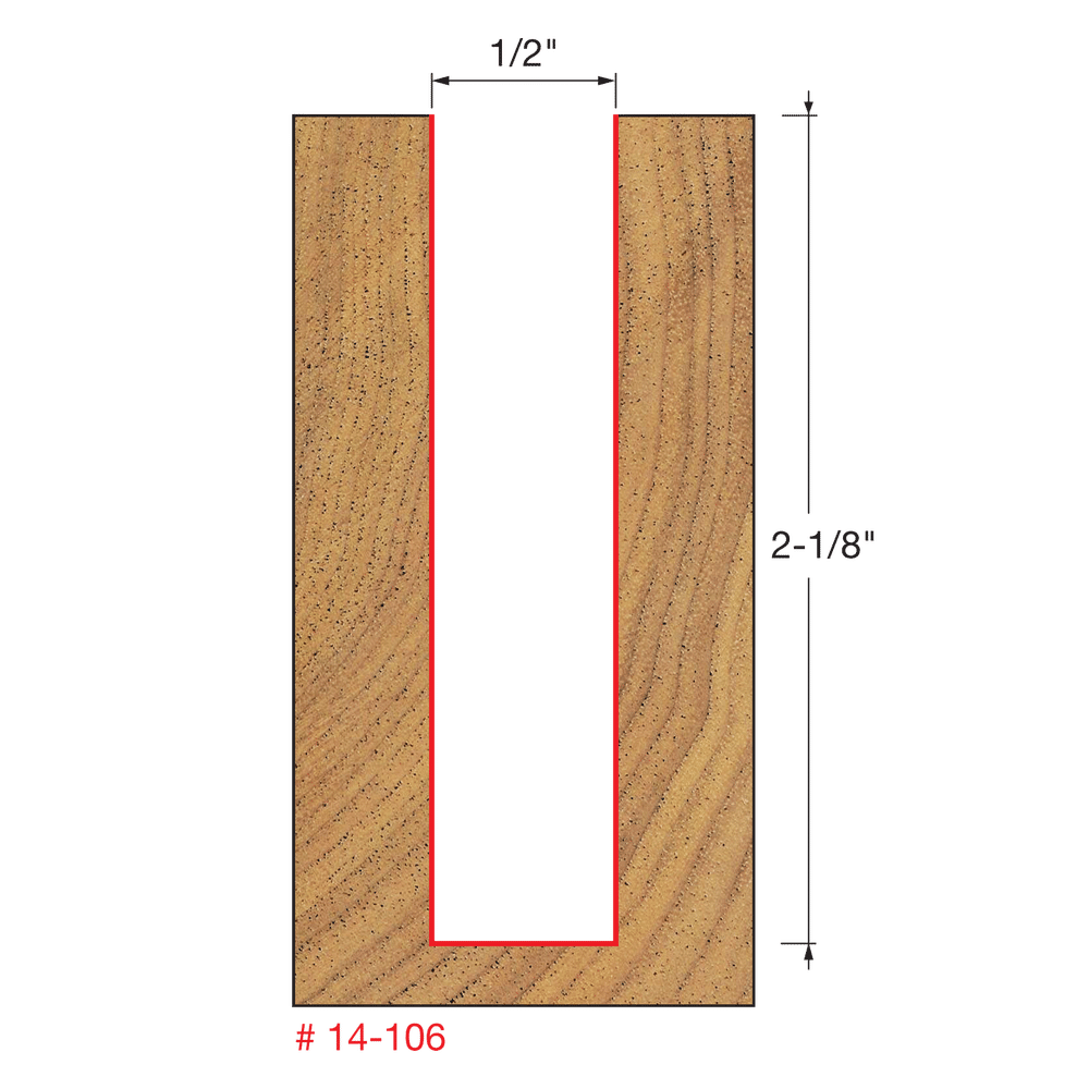 NEW FREUD 14-106 CARBIDE 1/2" STAGGER ROUTER BIT 1/2 SHANK