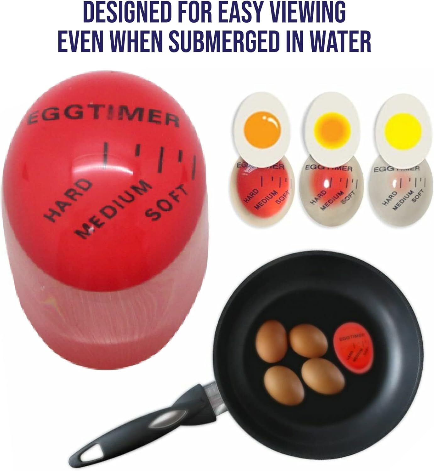 Egg Timer For Boiling Eggs (Pack Of 2) - Color Changing Indicator