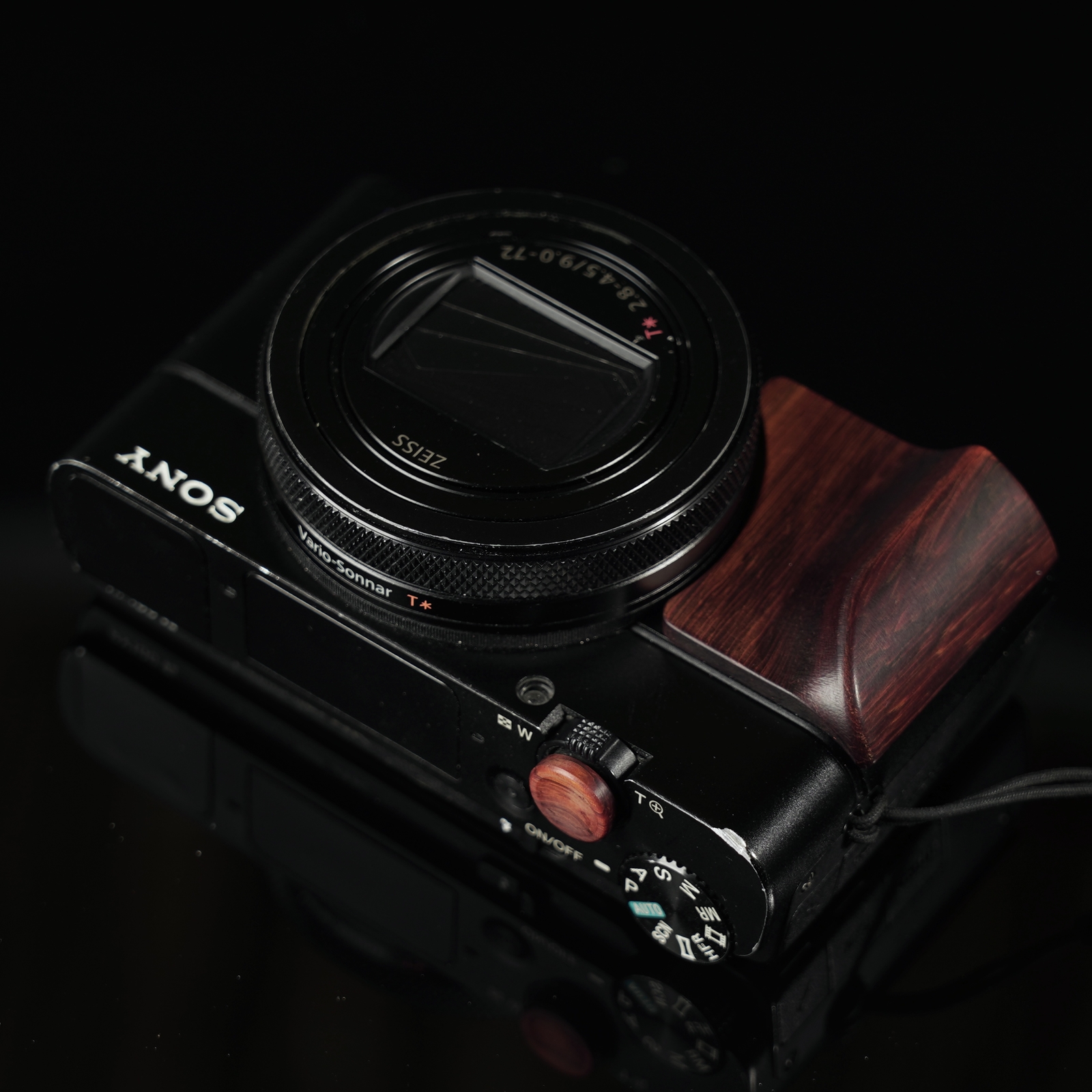 Wood Camera Shutter Release Button and Hand Grip Kit Fr Sony RX100 M M7 M6 M5 M4