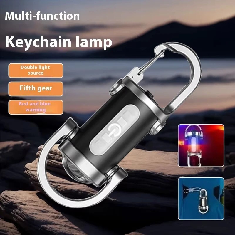 Super Bright LED Mini Flashlight USB Rechargeable Pocket Keychain Torch