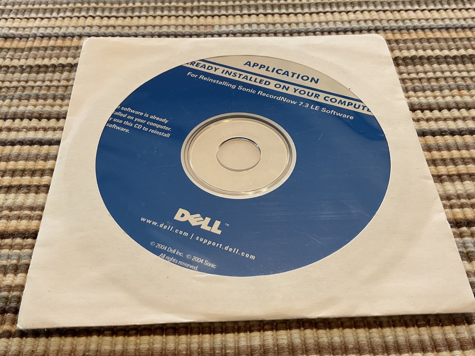 Dell Sonic RecordNow 7.3 LE Software Application CD Re-install 2004 NEW